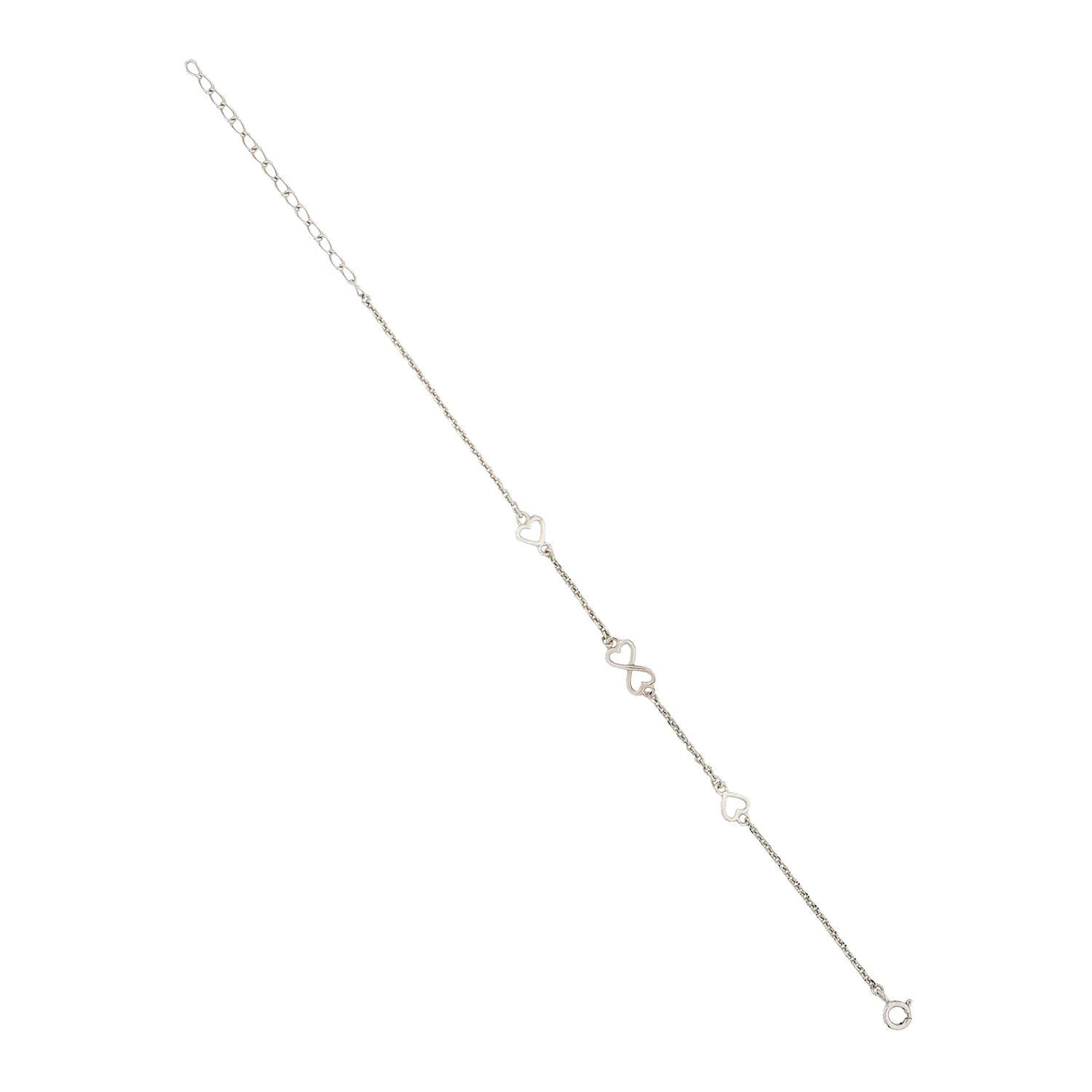Valentine's Day Forever Hearts Sterling Silver Infinity Bracelet - Image 4