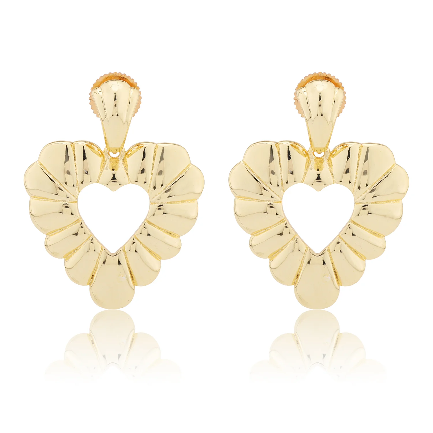 Valentine’s Day Golden Bloom Heart Earrings - Image 5