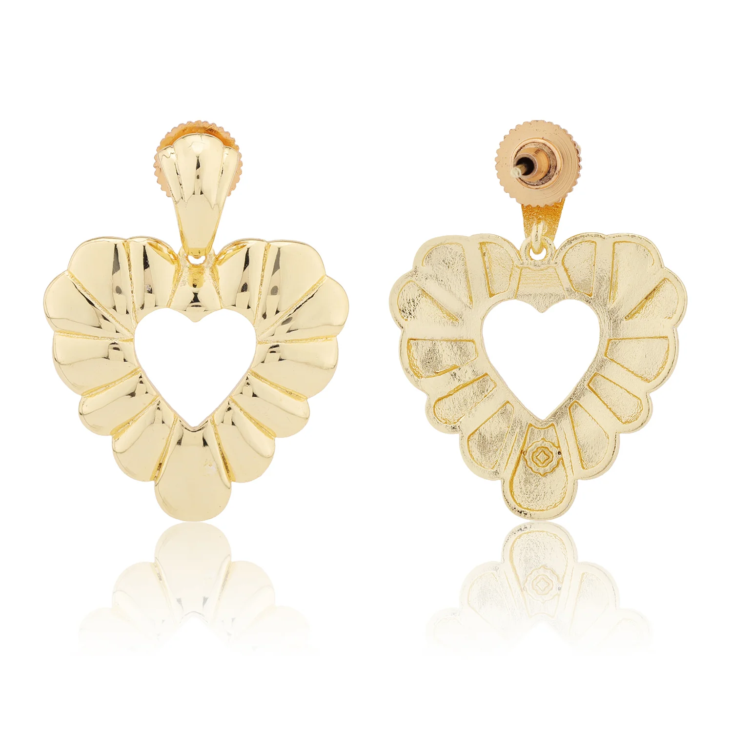 Valentine’s Day Golden Bloom Heart Earrings - Image 6