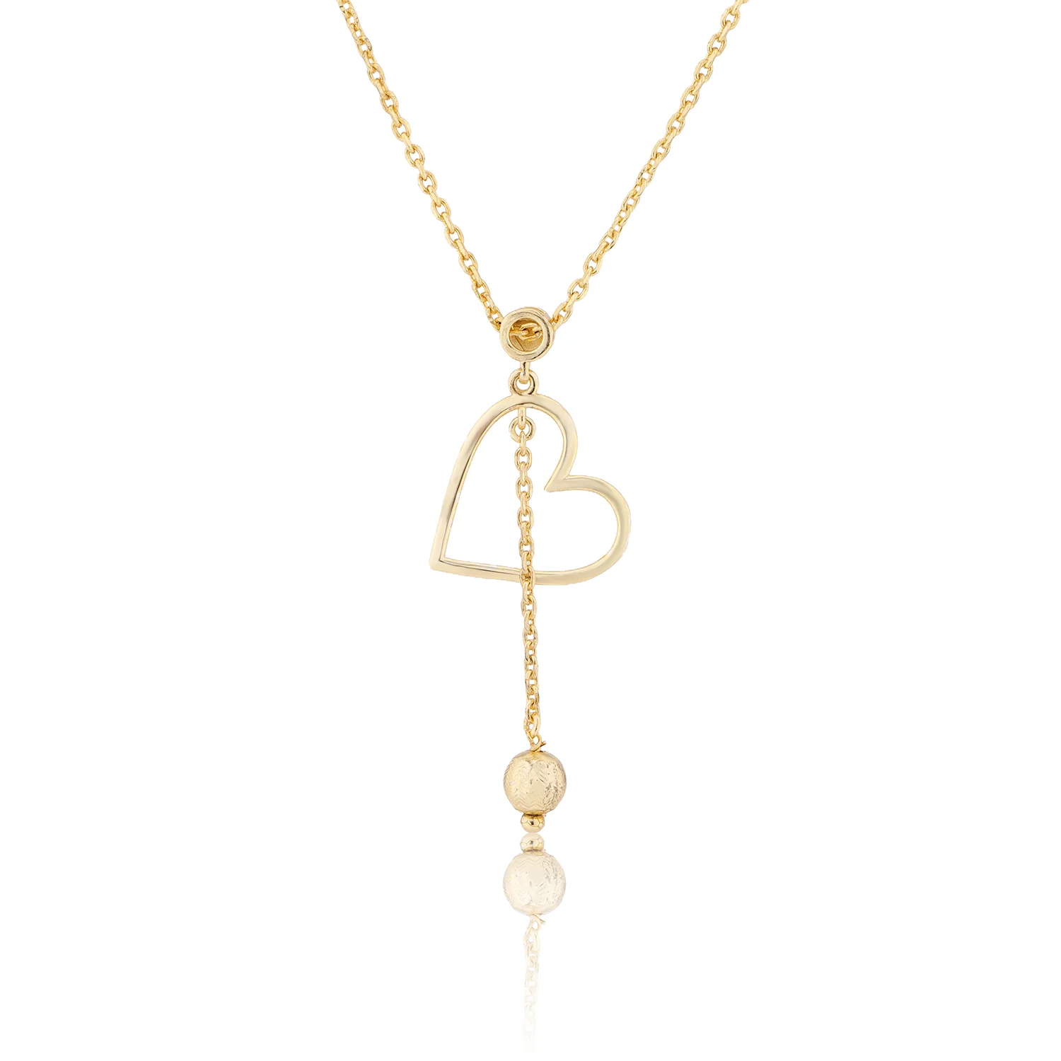 Valentine's Day Golden Drop of Love Sterling Silver Pendant - Image 5