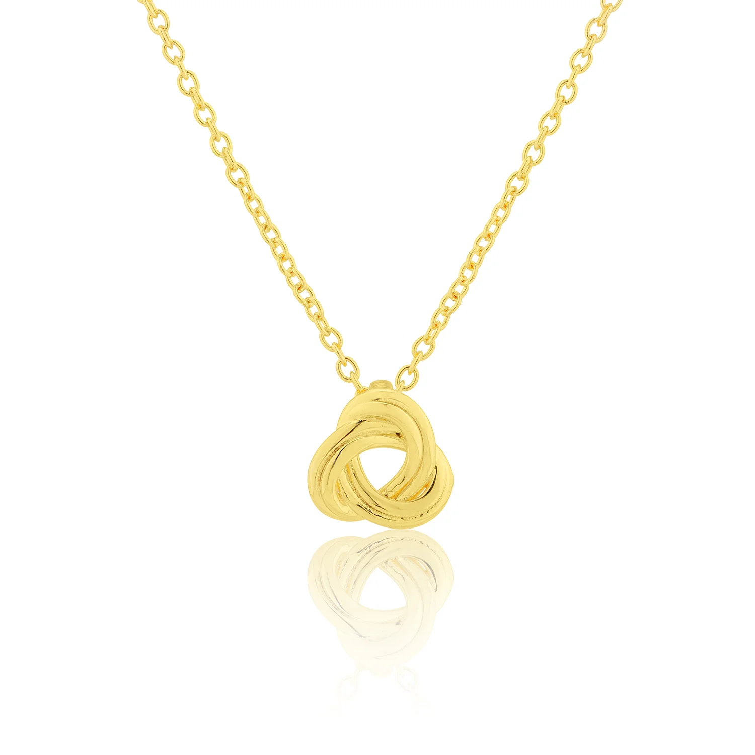 Valentineās Day Golden Infinity Knot Necklace - Image 3