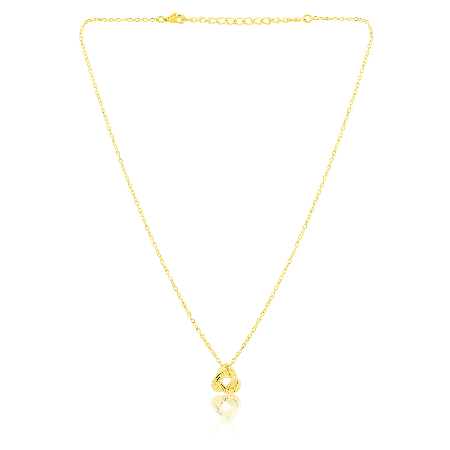 Valentineās Day Golden Infinity Knot Necklace - Image 4