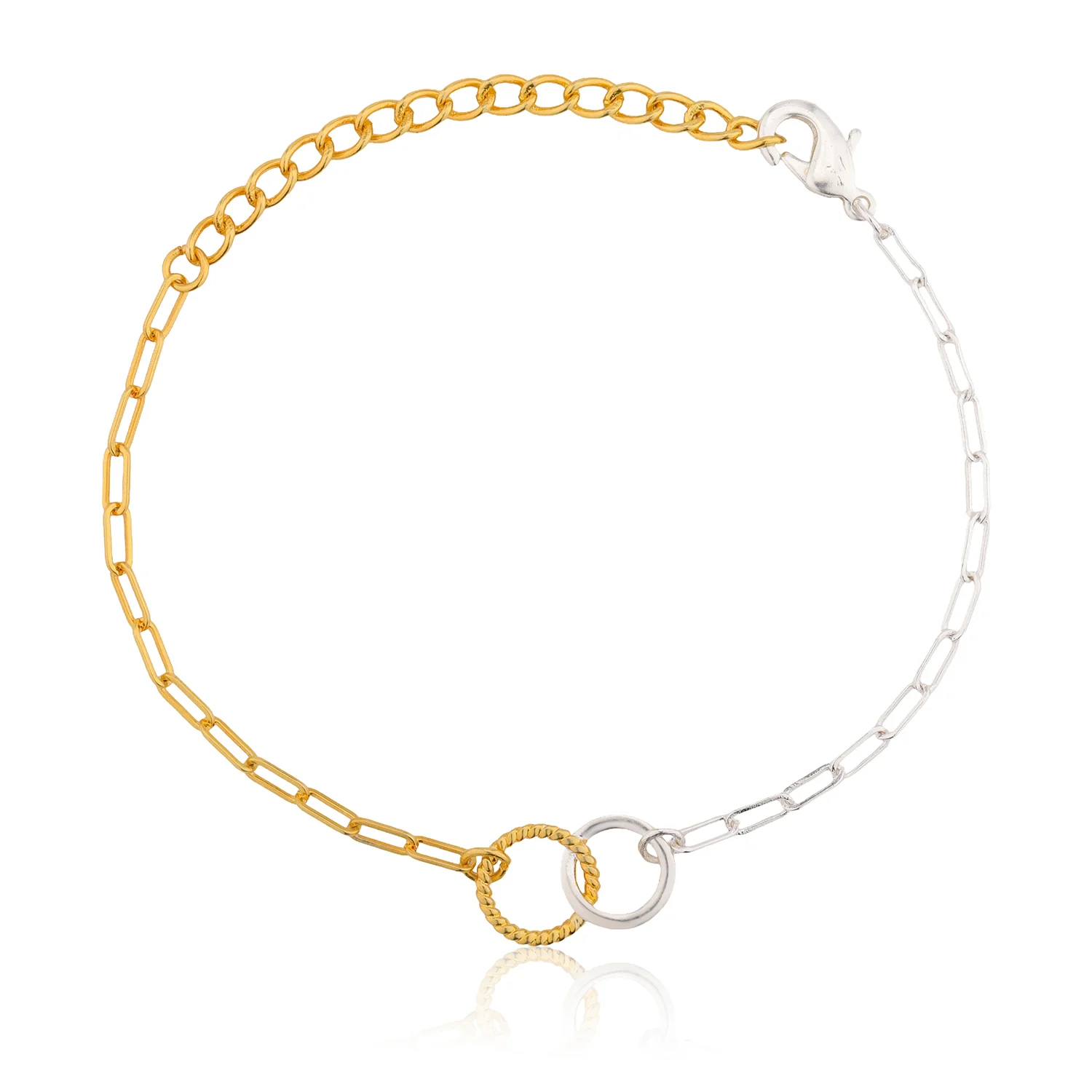 Valentine’s Day Golden Linked Circles Bracelet - Image 4