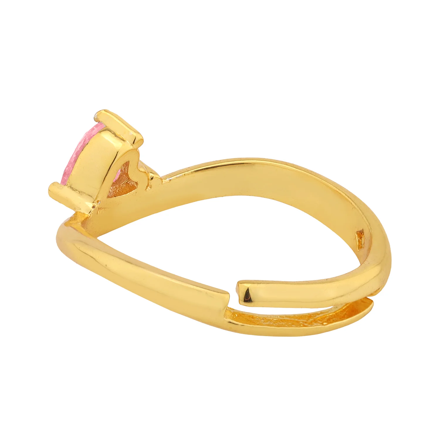 Valentine’s Day Pink Cupid Heart Solitaire Ring - Image 6