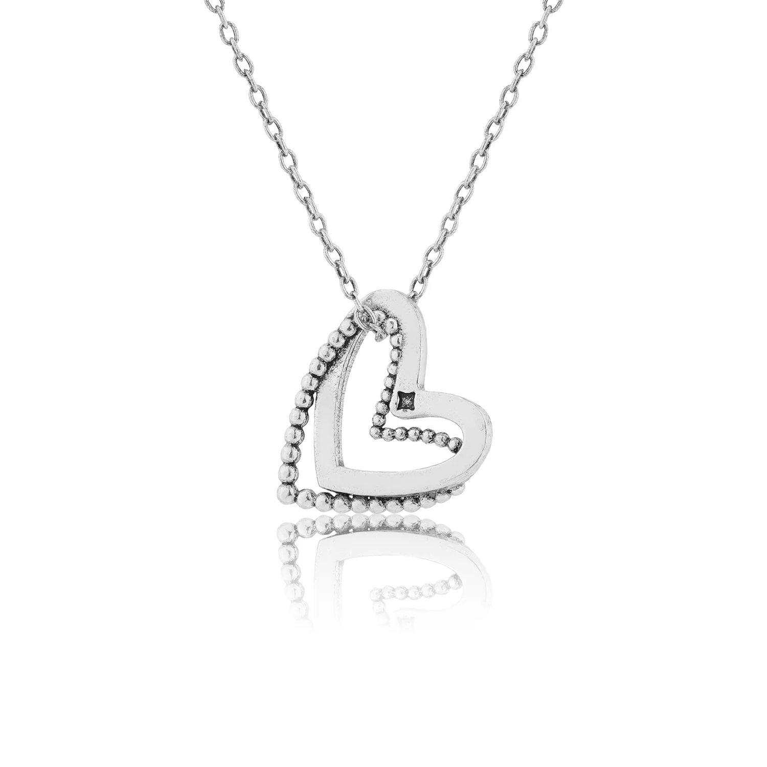 Valentine’s Day Pink Playful Heart Dual Layer Pendant - Image 5