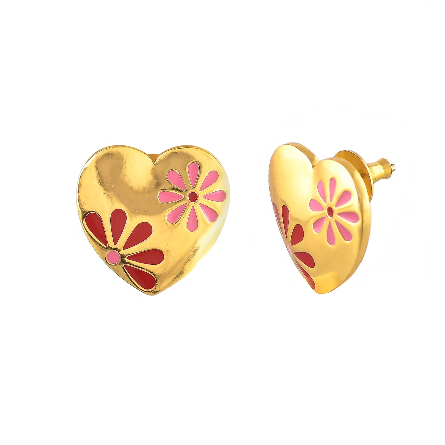 Valentine's Day Blossom Heart Stud - Image 4