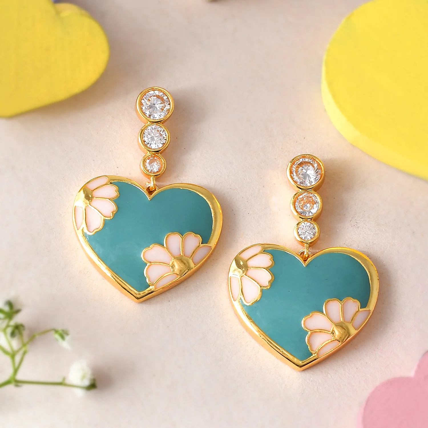 Valentine's Day Camellia Drop Earrings