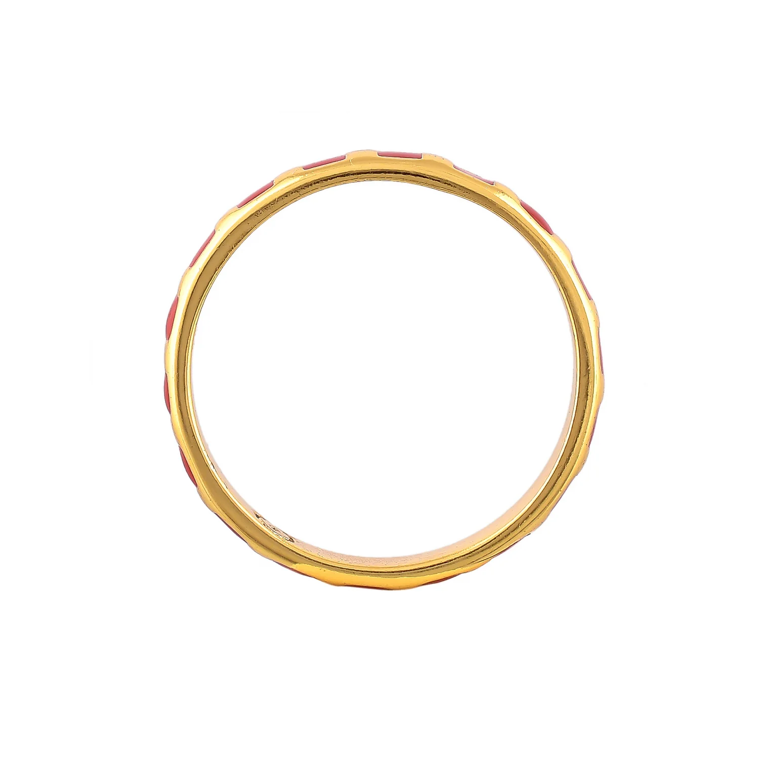 Valentine's Day Check Enamel Stackable Rings - Image 4