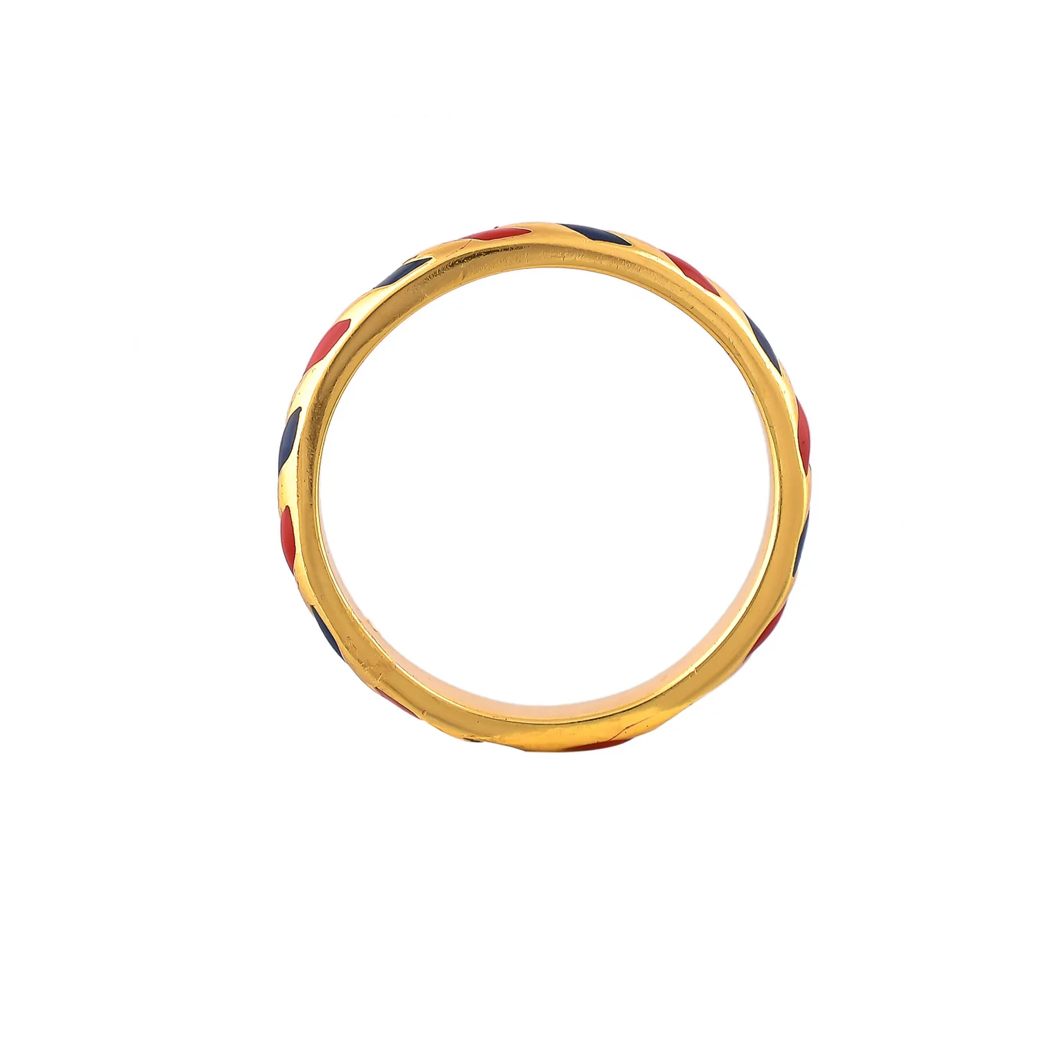 Valentine's Day Chevron Enamel Stackable Rings - Image 4