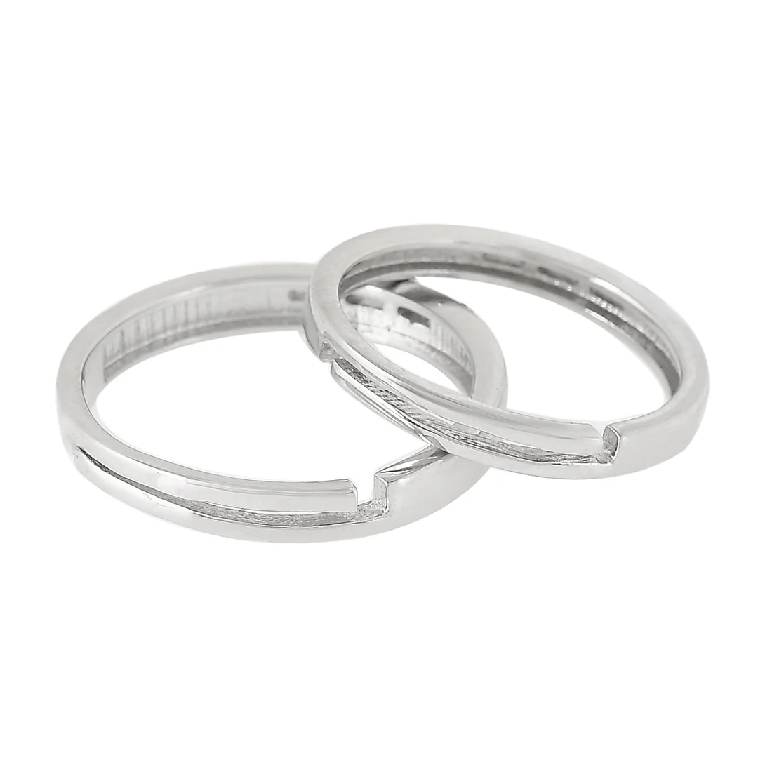 Sterling Silver Couple Rings with Zirconia Adornment | Voylla - Image 5