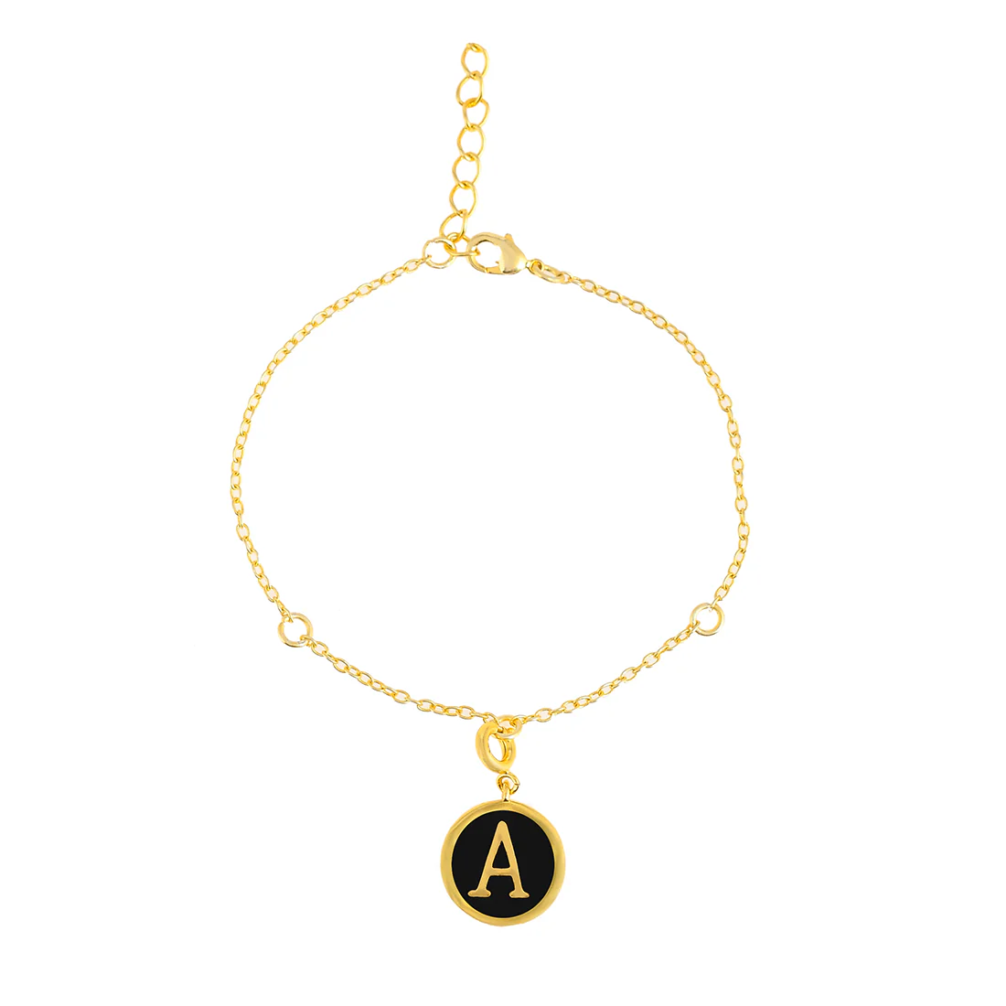 Alphabet A Black Enamel Charm - Image 4