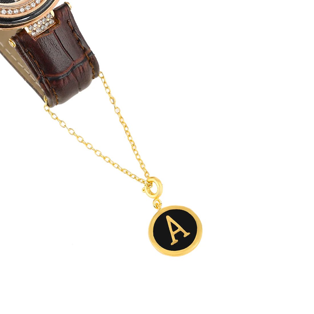 Alphabet A Black Enamel Charm - Image 5
