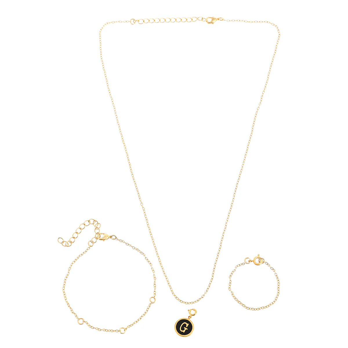 Alphabet G Black Enamel Charm - Image 3