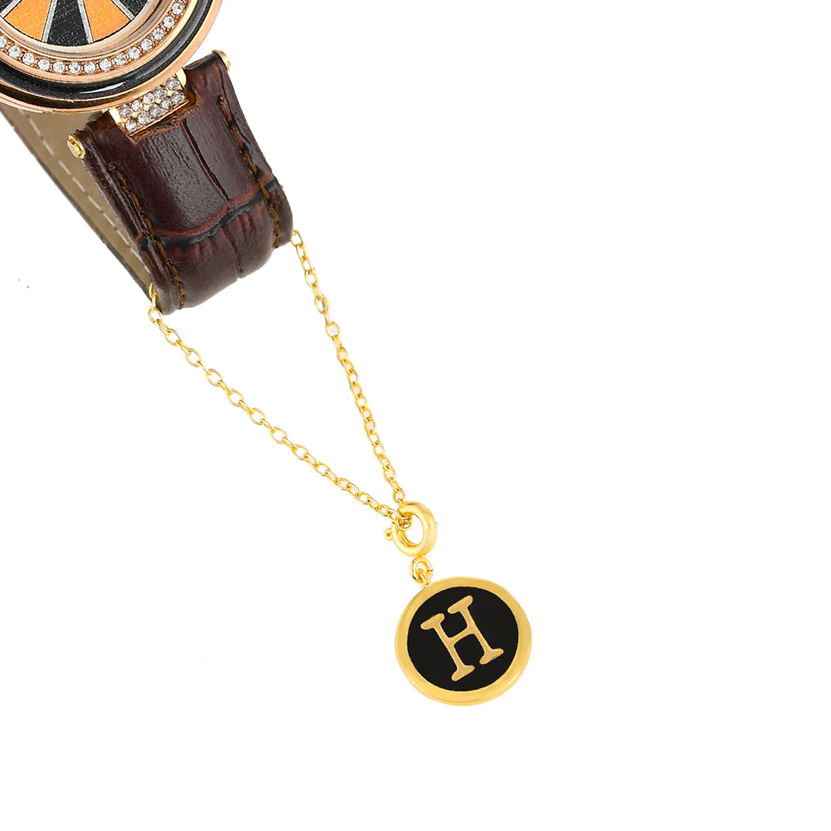 Alphabet H Black Enamel Charm - Image 4
