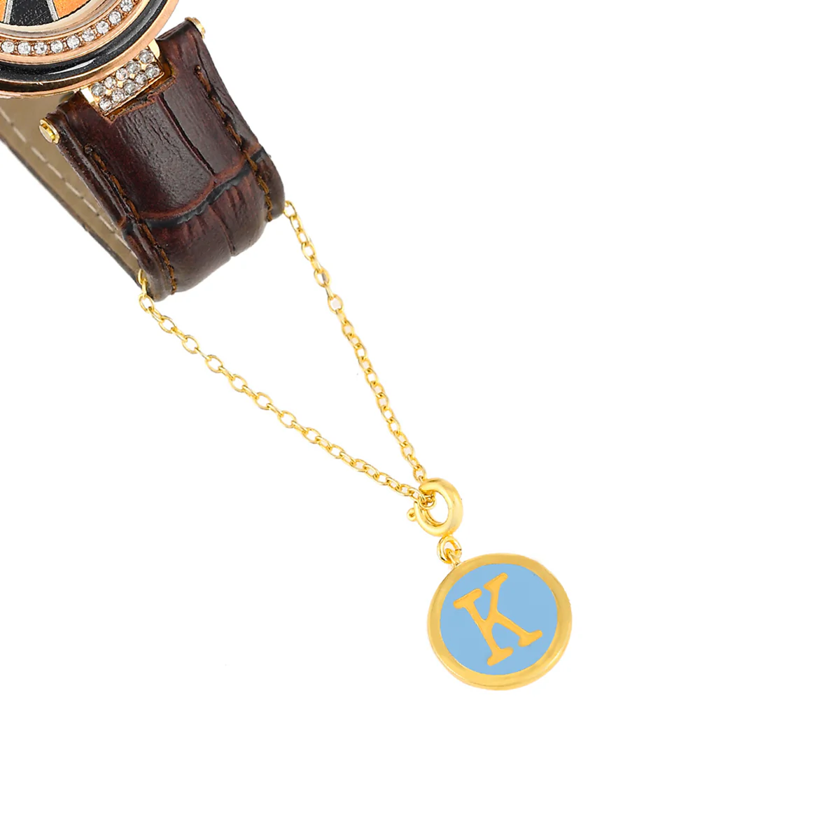 Alphabet K Blue Enamel Charm - Image 5