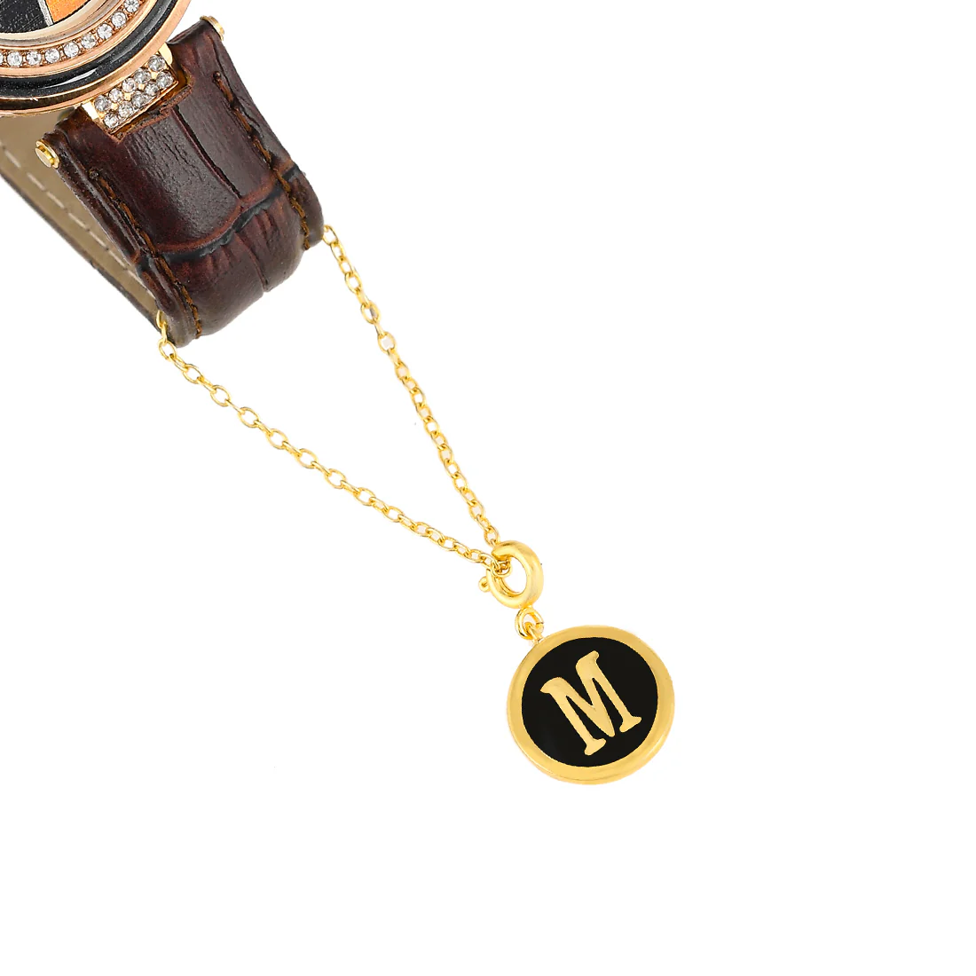 Alphabet M Black Enamel Charm - Image 5
