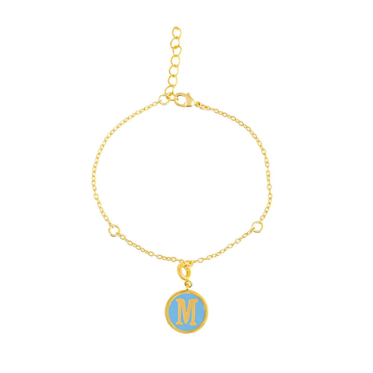 Alphabet M Blue Enamel Charm - Image 4