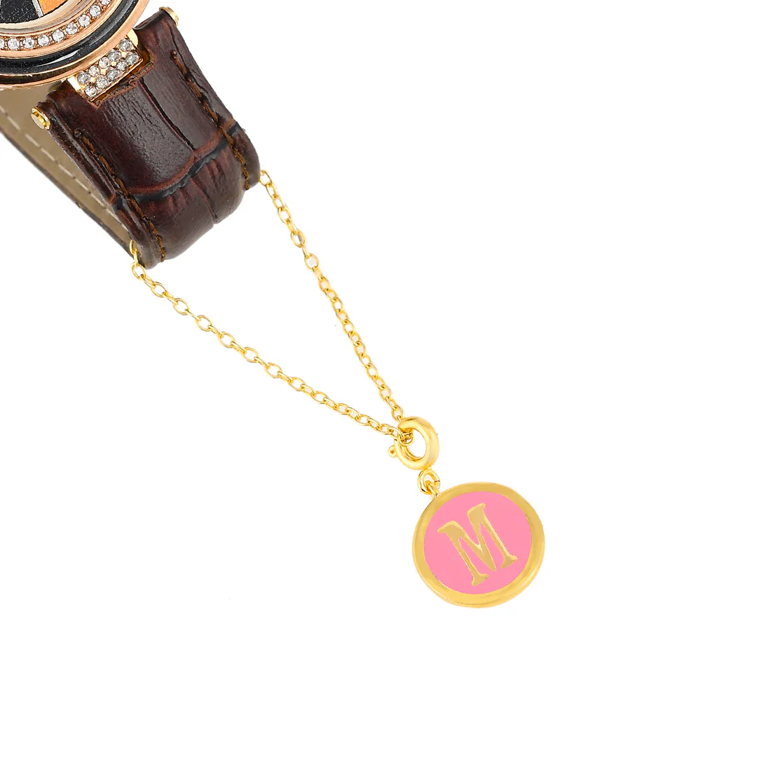 Alphabet M Pink Enamel Charm - Image 5