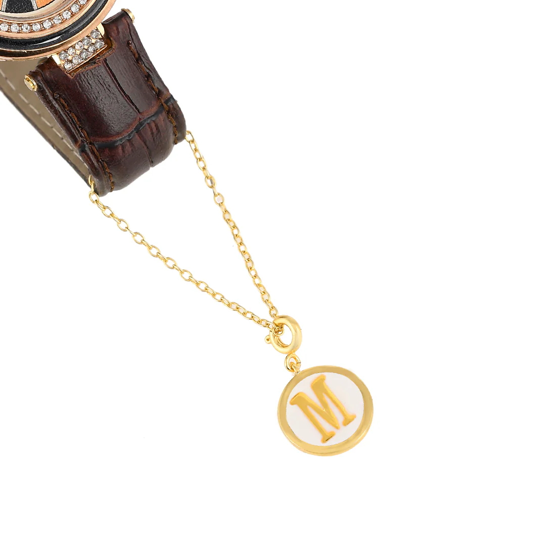 Alphabet M White Enamel Charm - Image 5