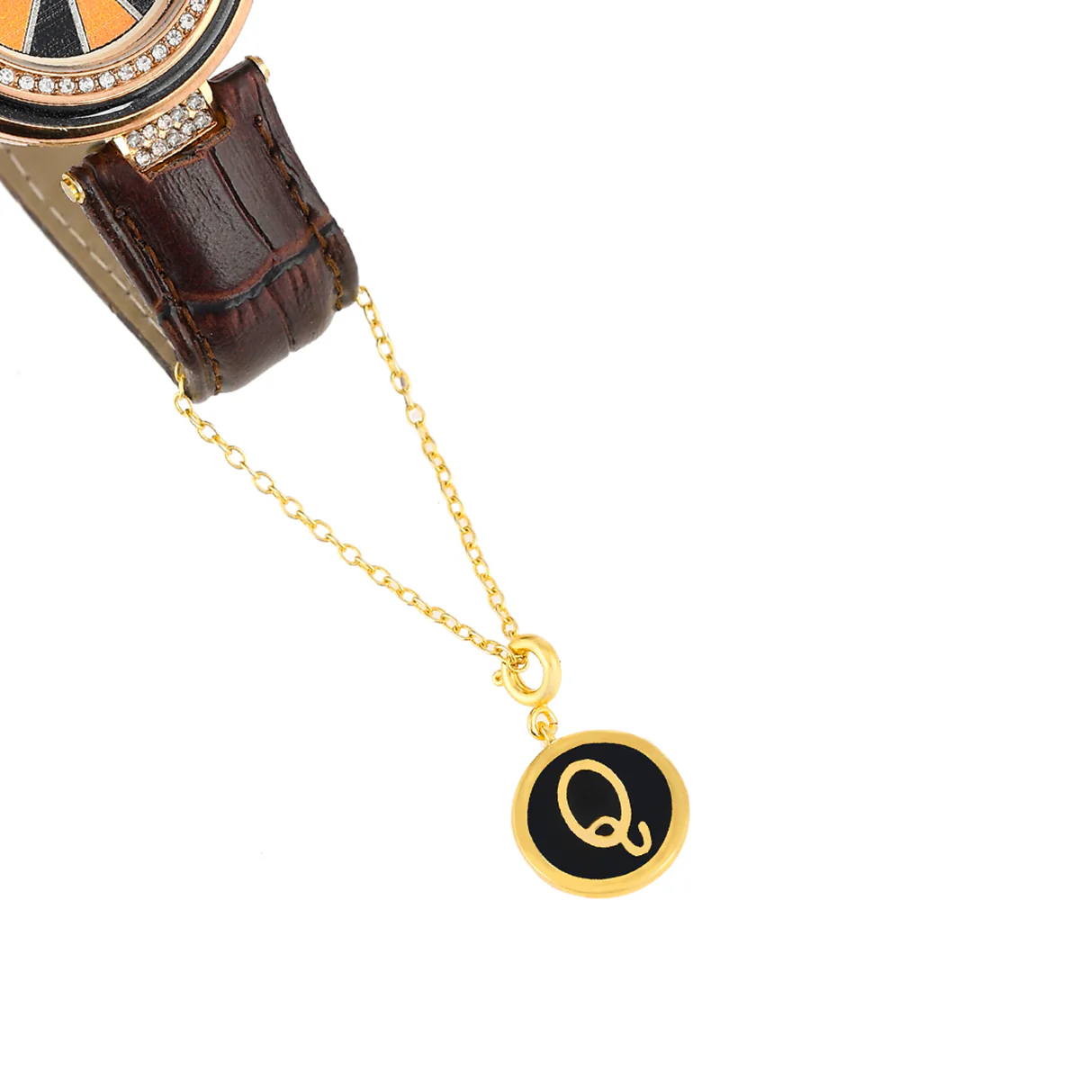 Alphabet Q Black Enamel Charm - Image 5