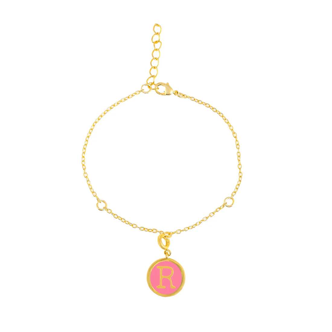 Alphabet R Pink Enamel Charm - Image 4