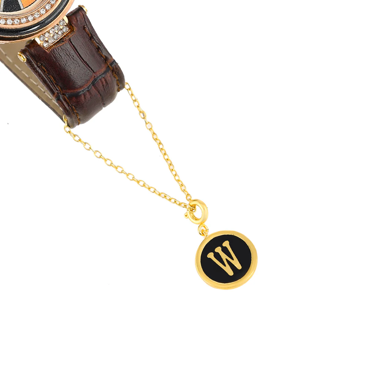Alphabet W Black Enamel Charm - Image 5