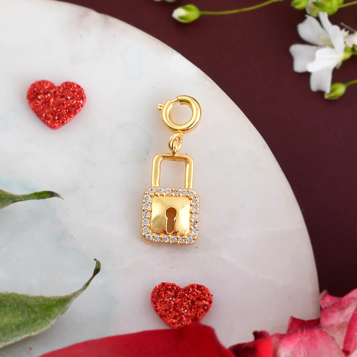 CZ Lock Charm