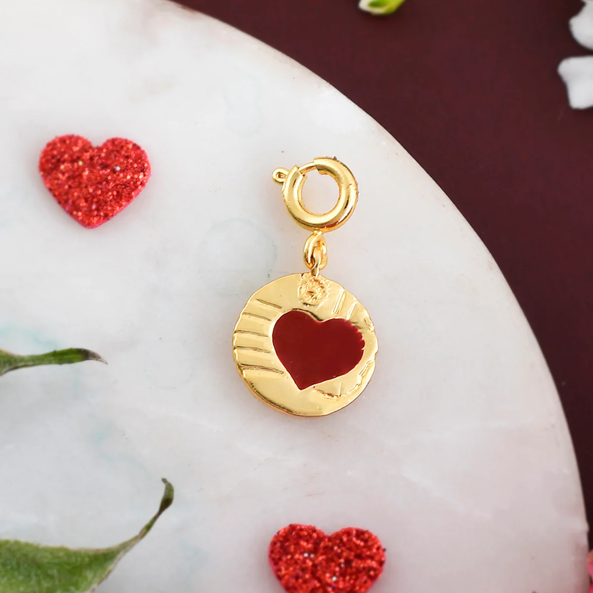 Enamelled Heart Charm