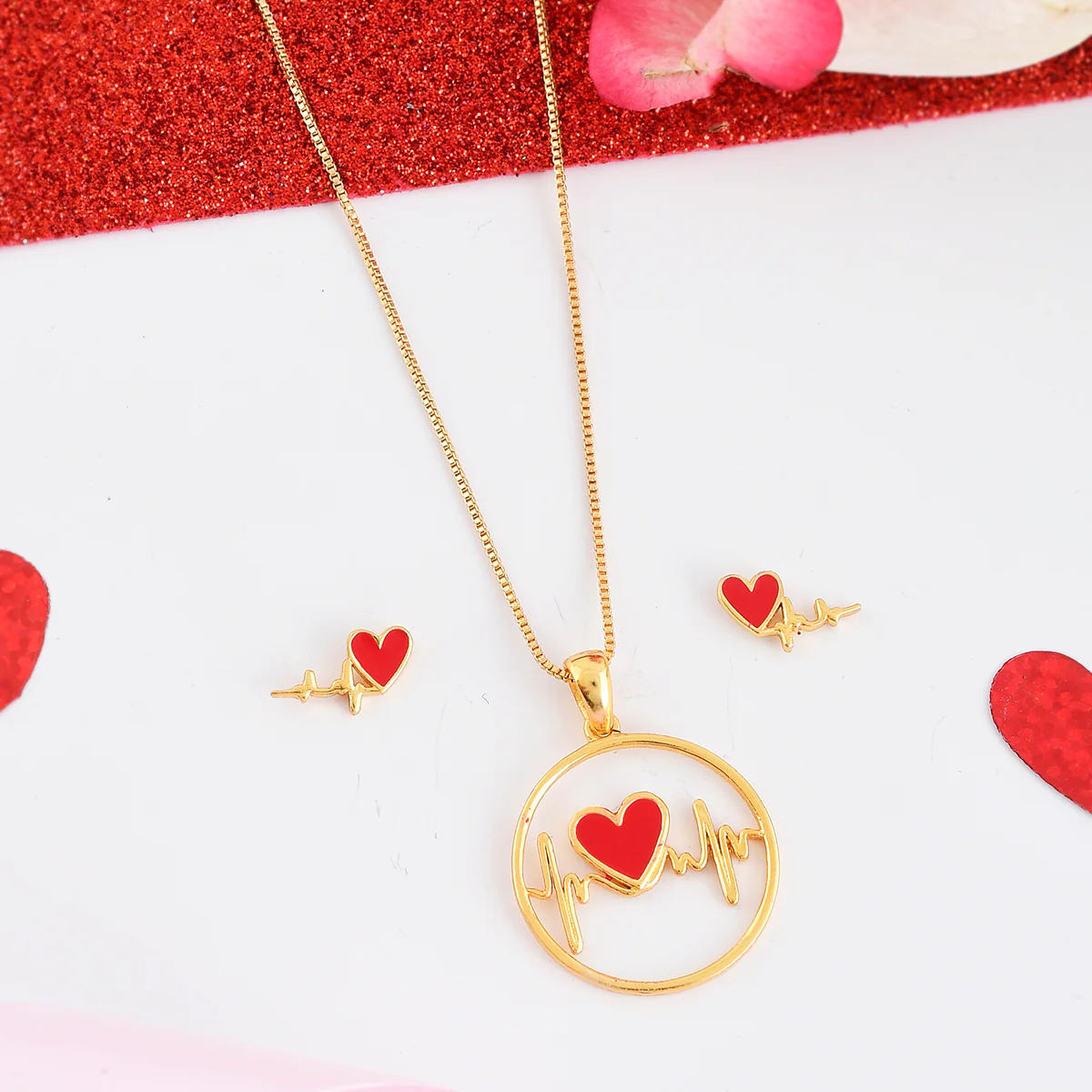 Heartbeats Pendant Set