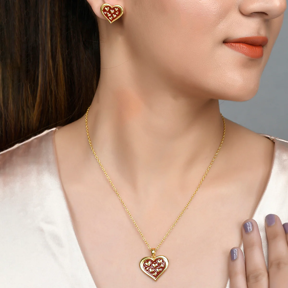 Hearts in Heart Pendant Set - Image 2