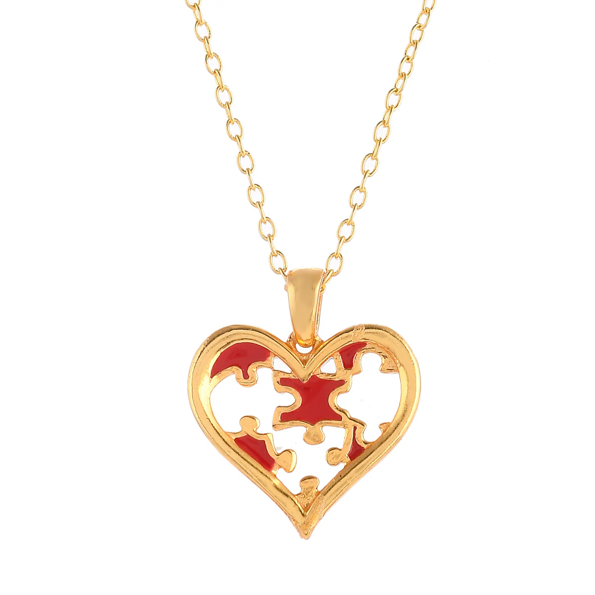 Jigsaw Heart Pendant Set - Image 4