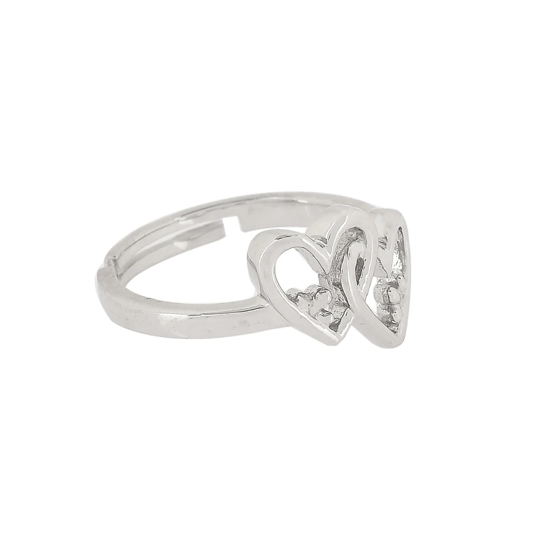 Sterling Silver Linked Hearts Ring - Image 3