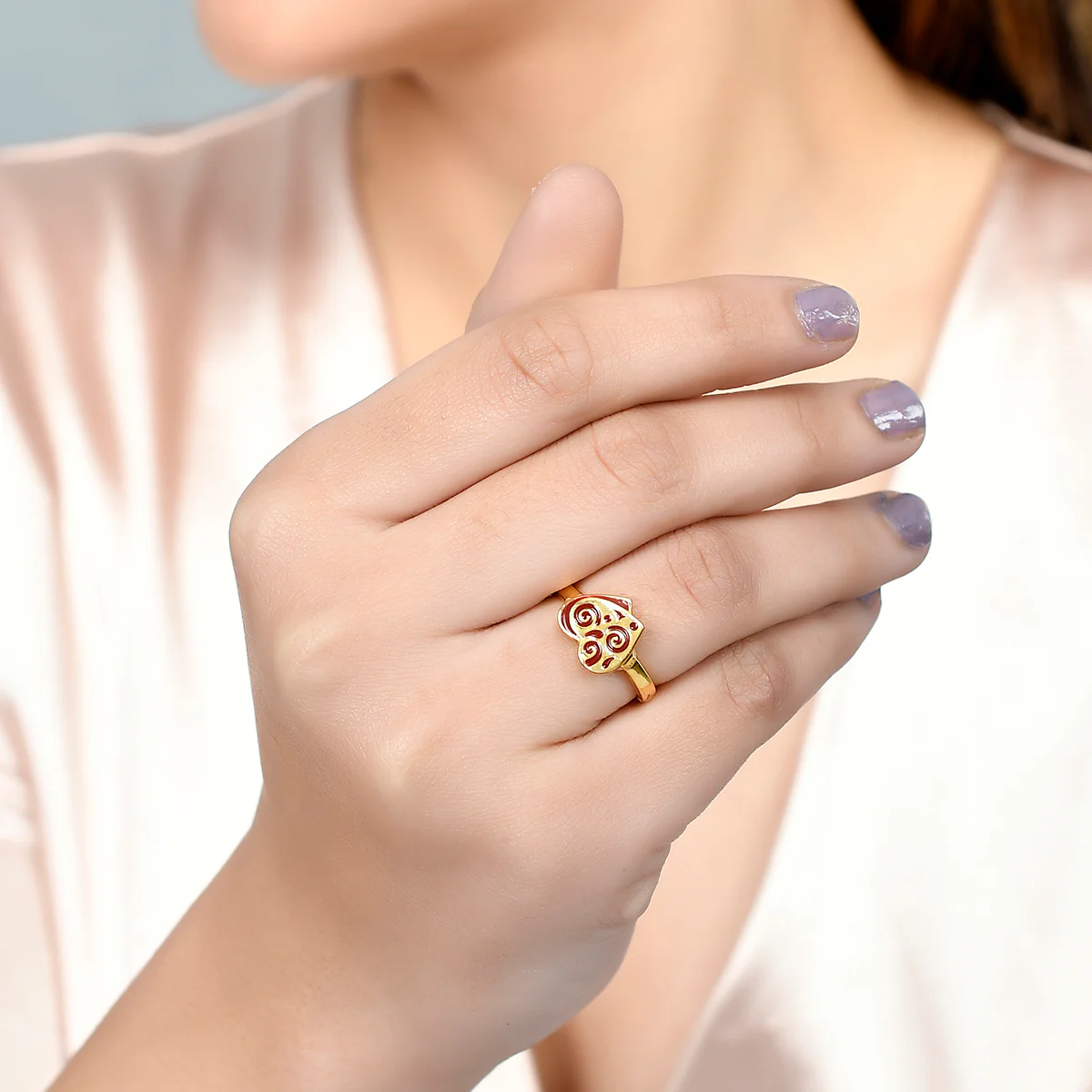 Peek-a-Boo Hearts Ring - Image 2