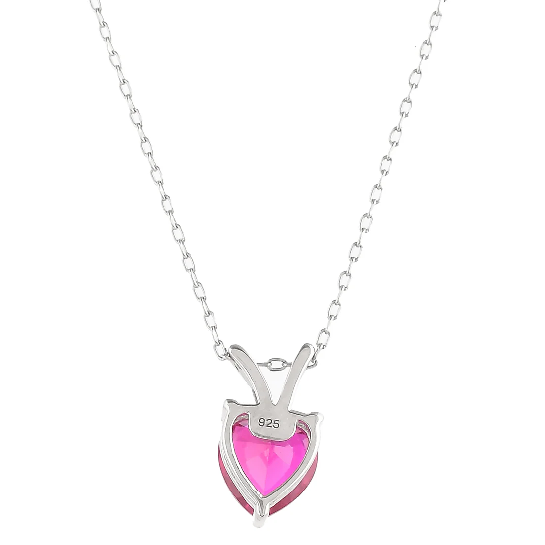 Red Zirconia Heart Pendant - Image 5