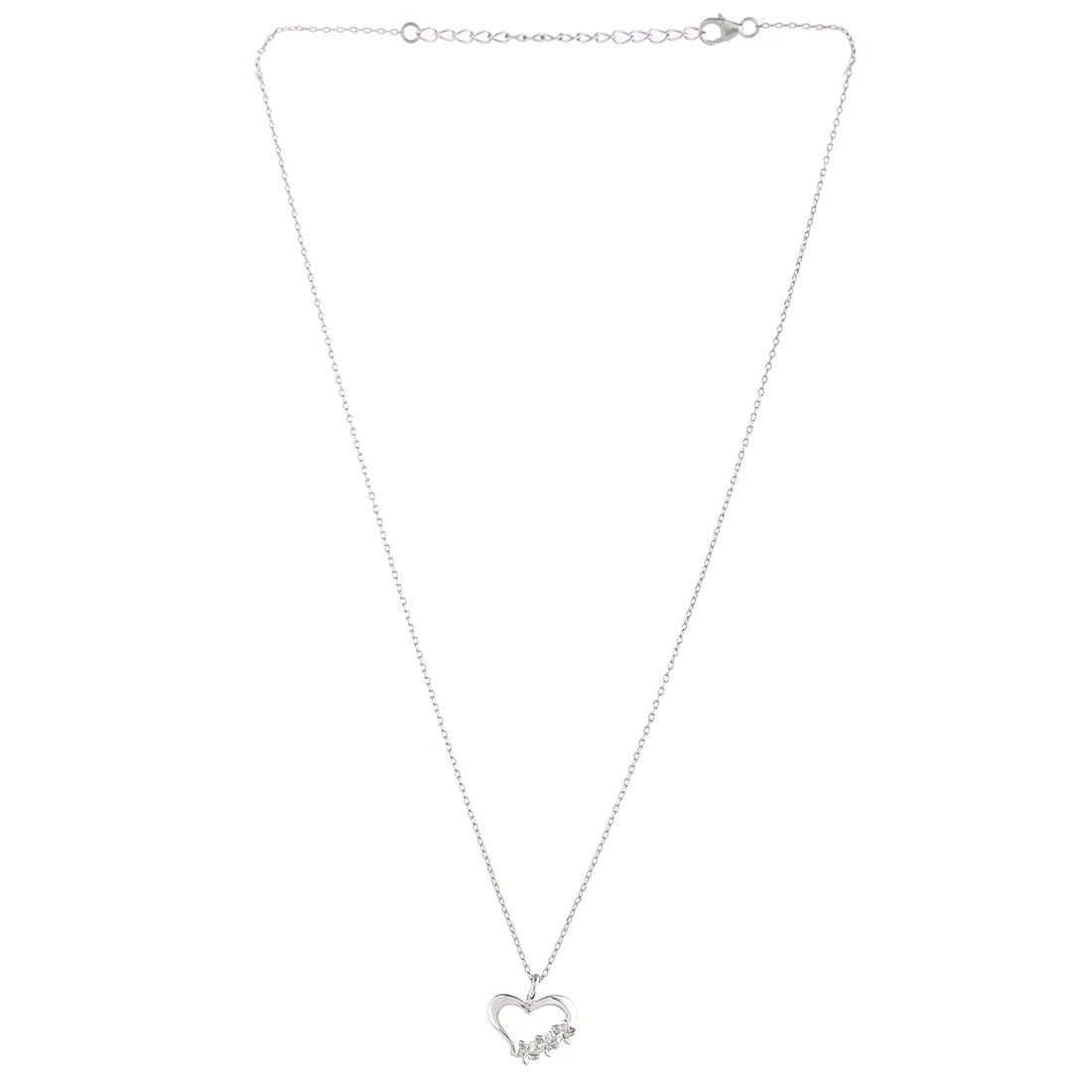 Sterling Silver Star Studded Heart Pendant - Image 3