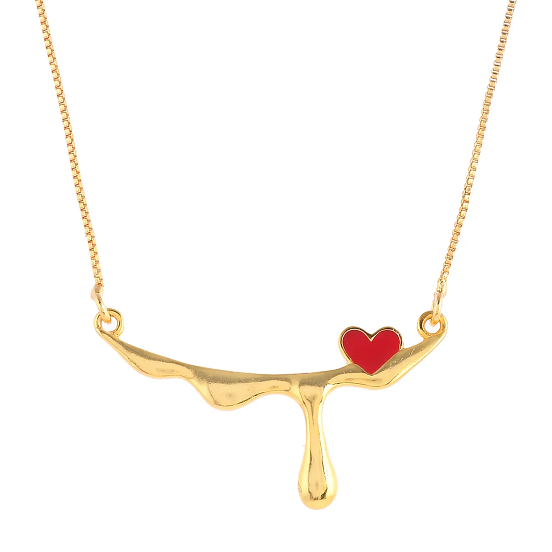 Tiny Red Heart Necklace - Image 4