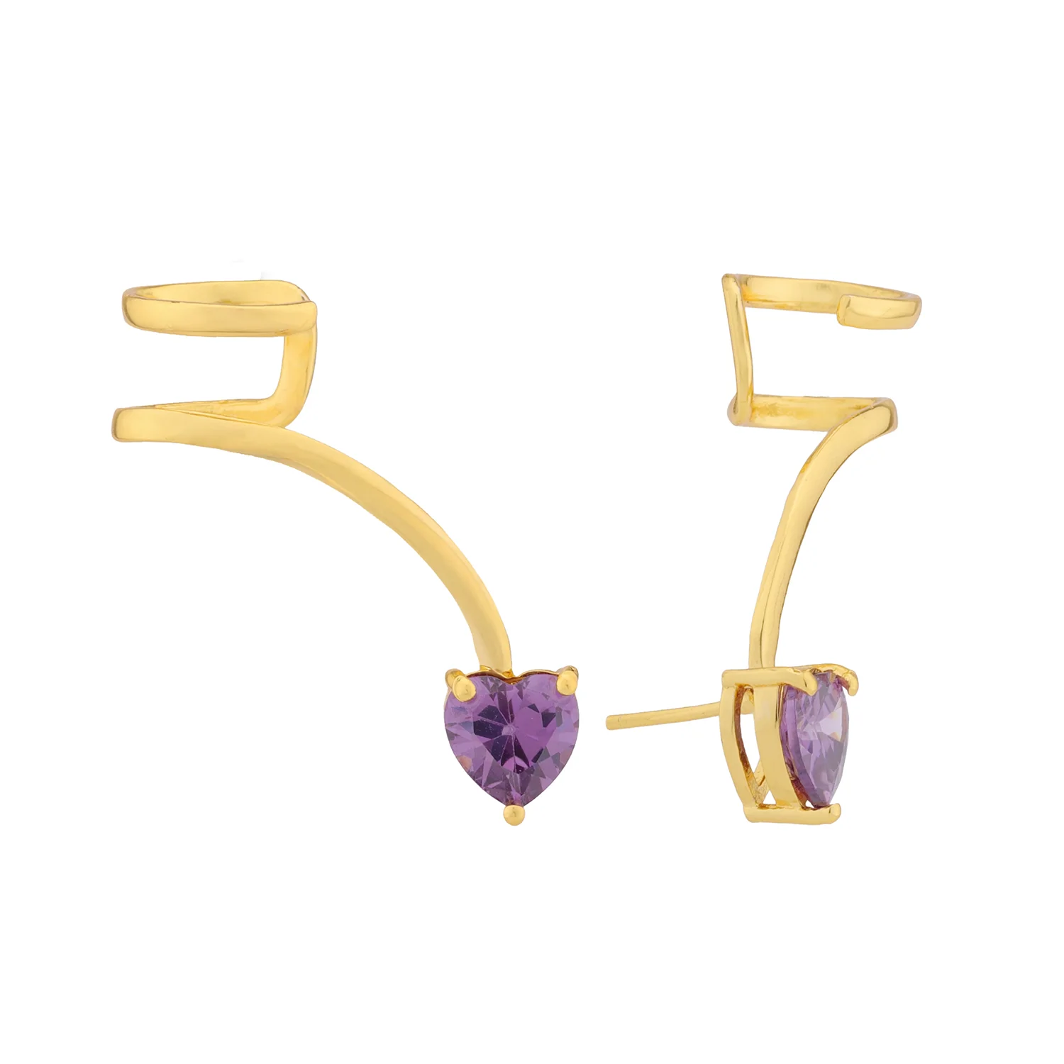 Valentines Day Cupid Heart Ear Cuff Earrings - Image 4