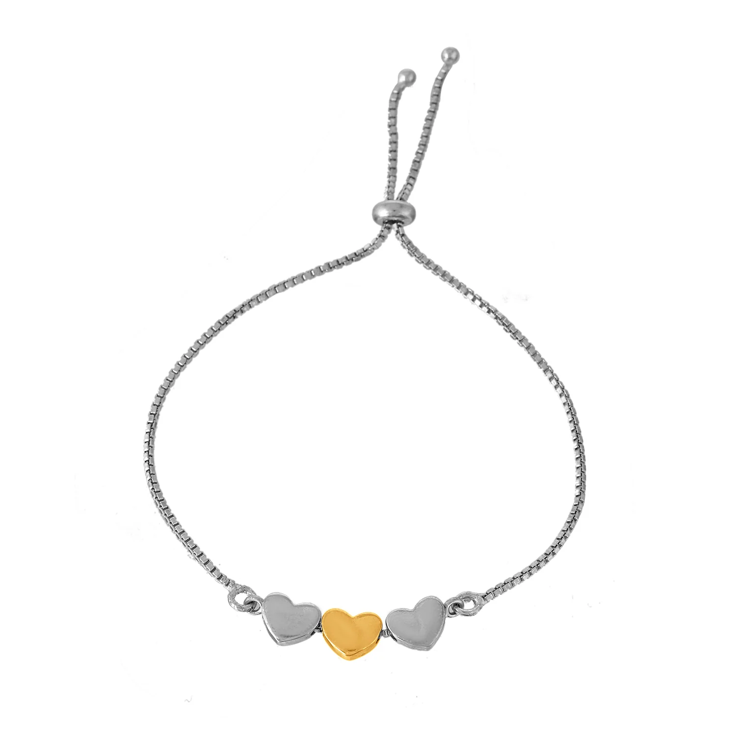 Endless Love Hearts Of Eternity Dual Tone Silver Bracelet - Image 3