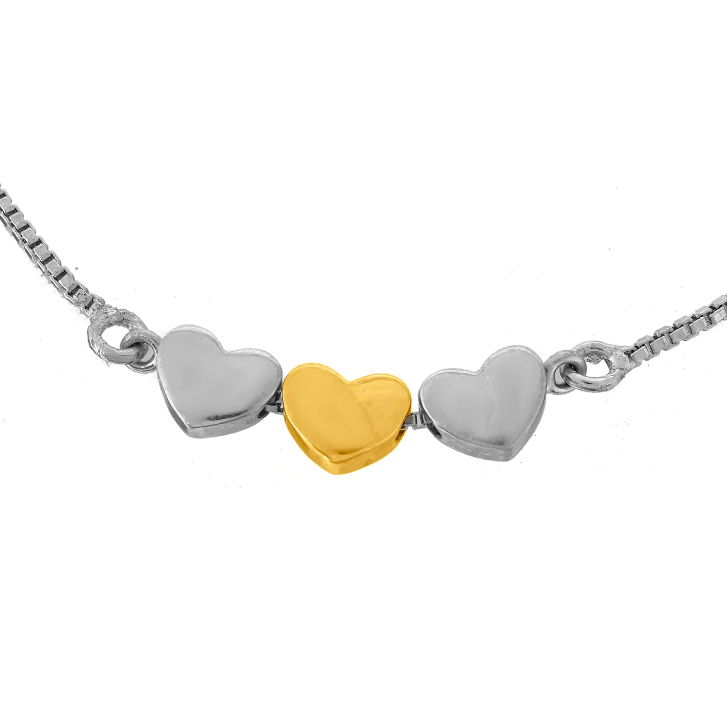 Endless Love Hearts Of Eternity Dual Tone Silver Bracelet - Image 5