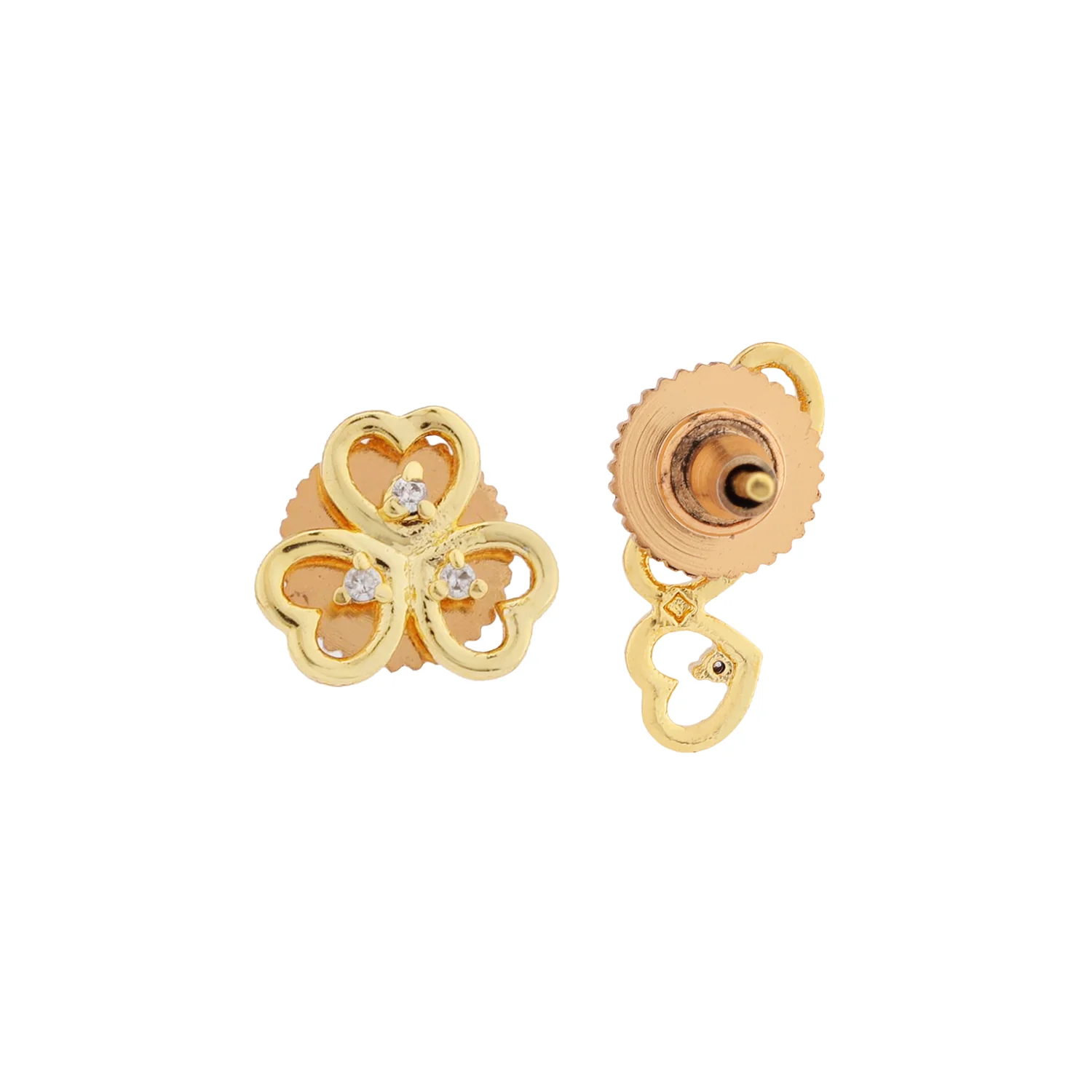 Valentines Day Hearts Trio & Clover Stud Earrings Combo - Image 6