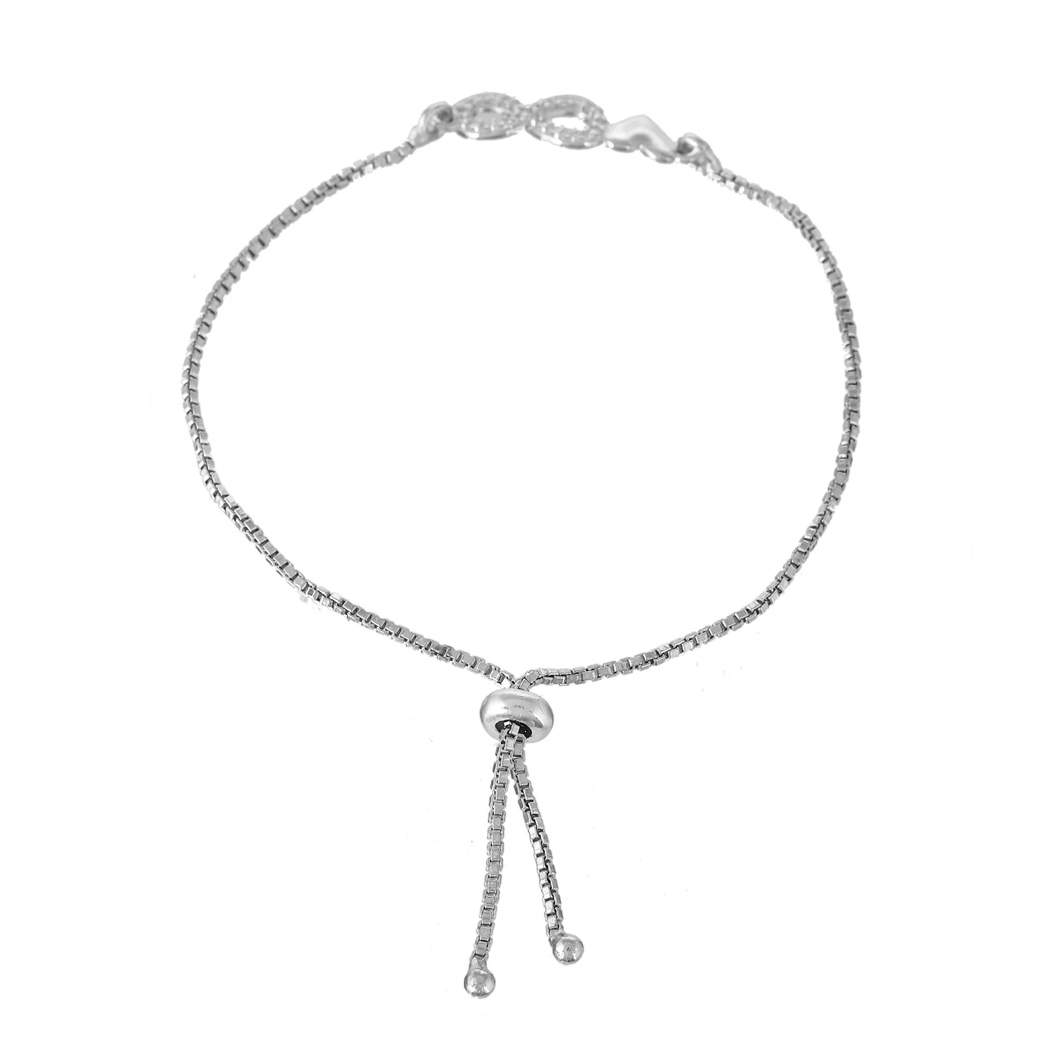 Endless Love Infinity Sterling Silver Bracelet - Image 5