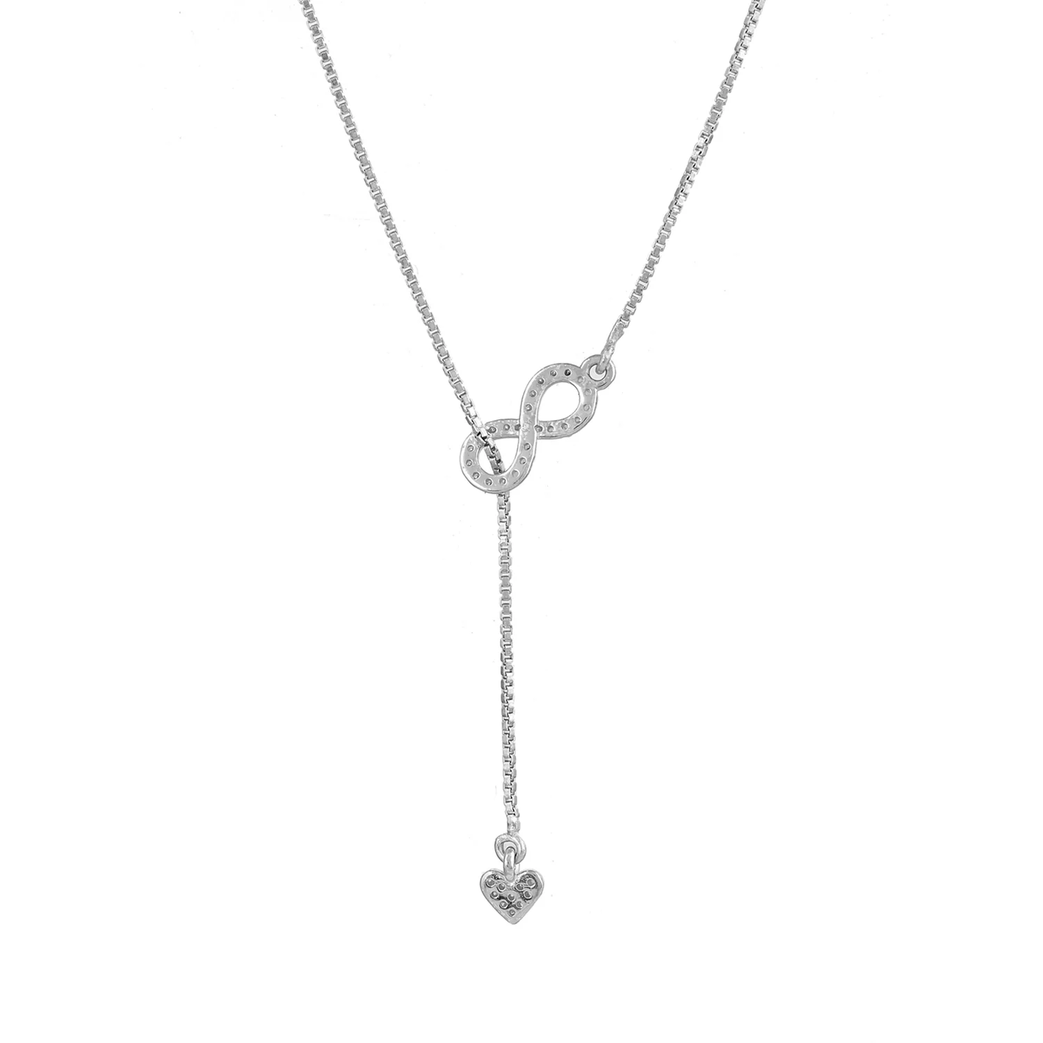 Endless Love Infinity Sterling Silver Y Necklace - Image 5