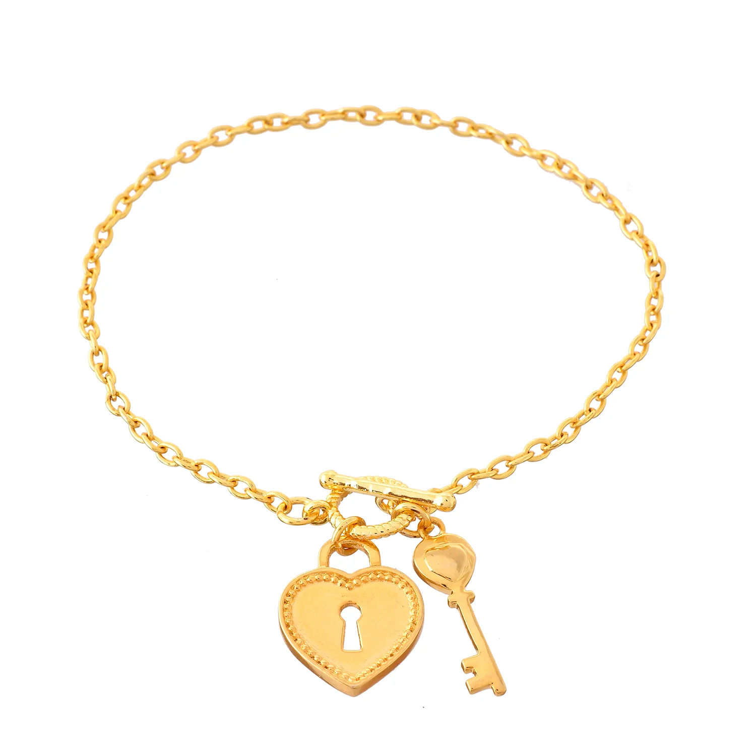 Valentine's Day Locked In Love Toggle Charm Bracelet - Image 3