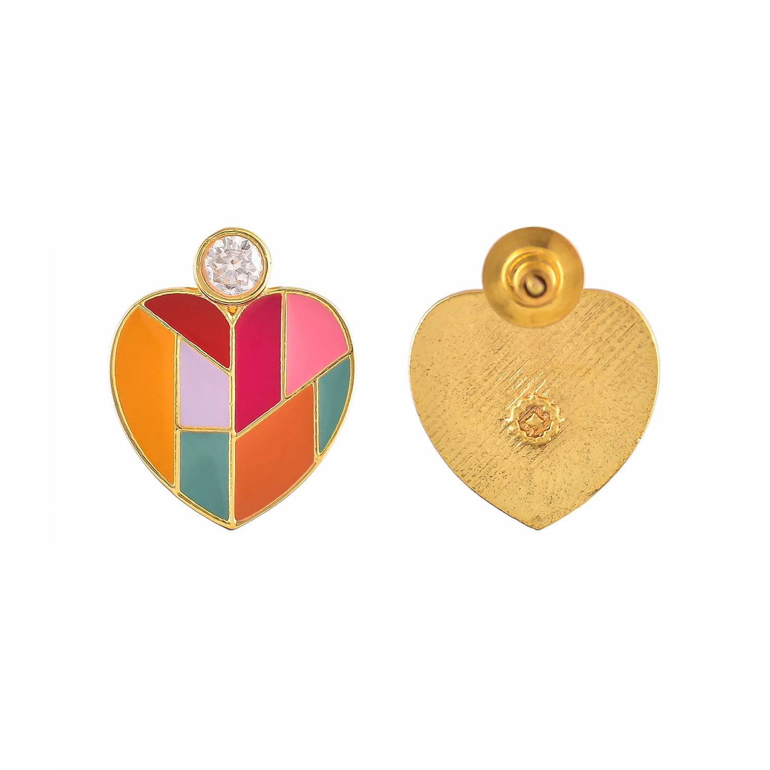 Valentine's Day Mosaic Heart Earrings - Image 3