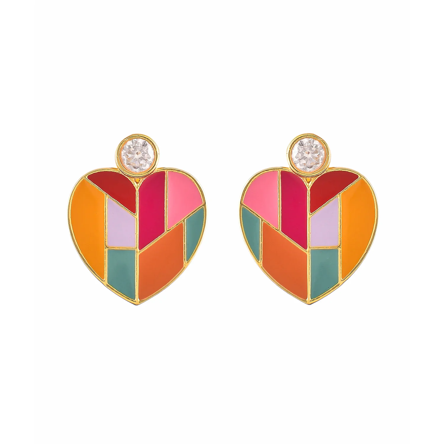 Valentine's Day Mosaic Heart Earrings - Image 5