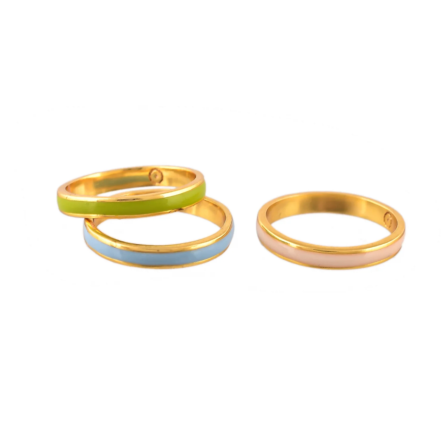 Valentine's Day Plain Enamel Stackable Rings - Image 4
