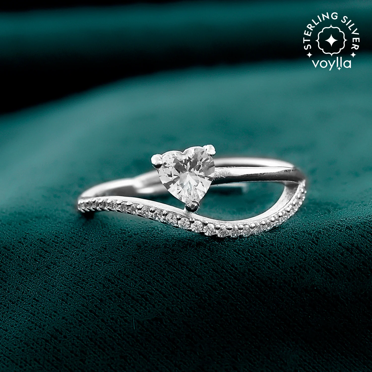 Endless Love Luxe Heart Sterling Silver Ring