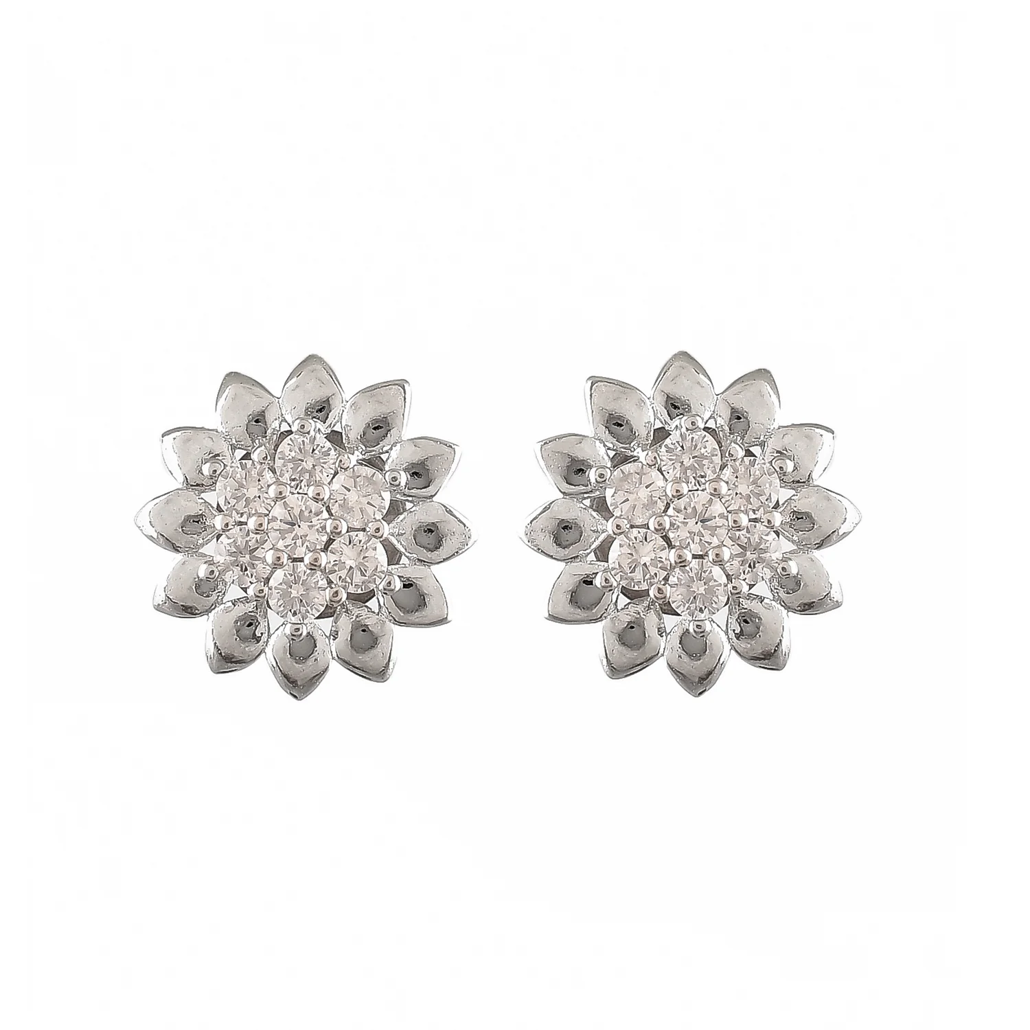Valentine's Day Sterling Silver Blooming Flower Stud - Image 5