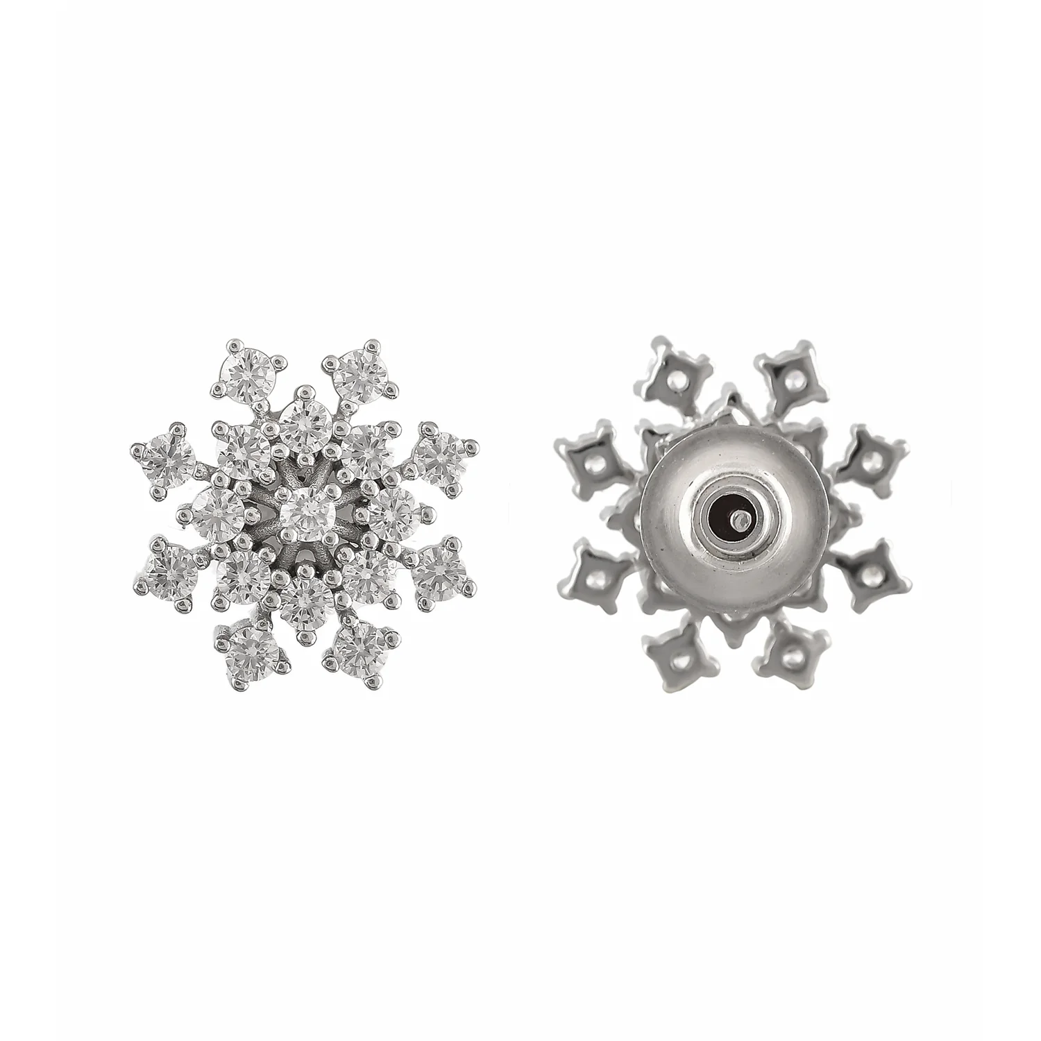 Valentine's Day Sterling Silver Floral Burst Stud - Image 3