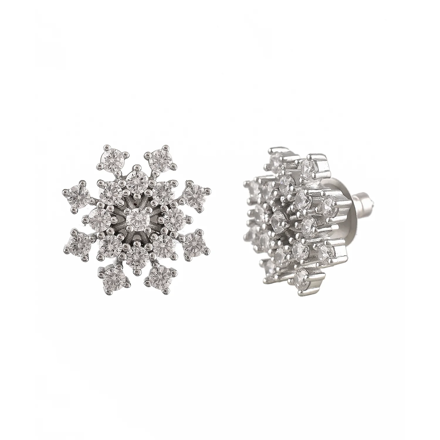 Valentine's Day Sterling Silver Floral Burst Stud - Image 4